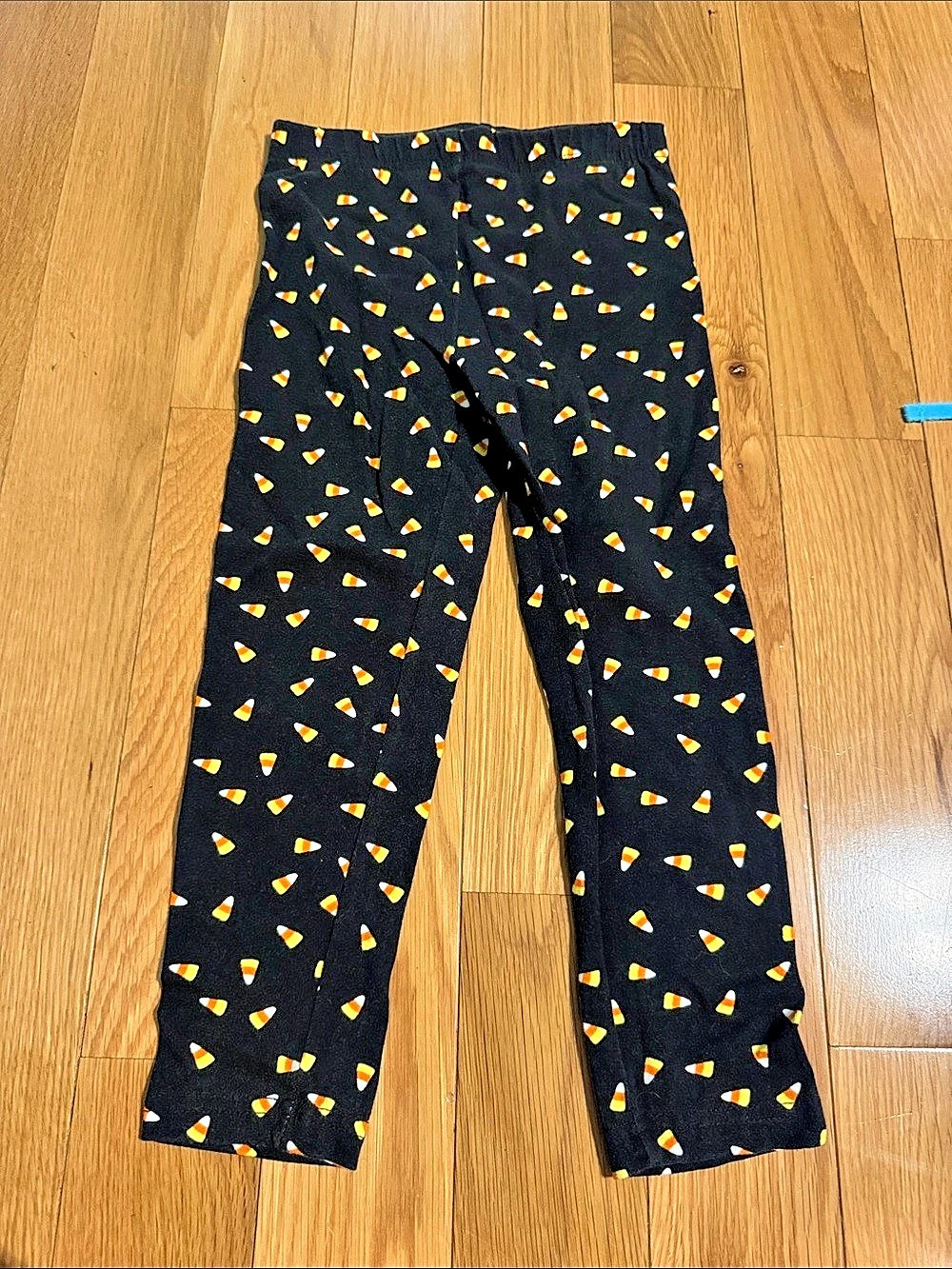 Candy Corn Print Leggings Girls XS/5 Like New